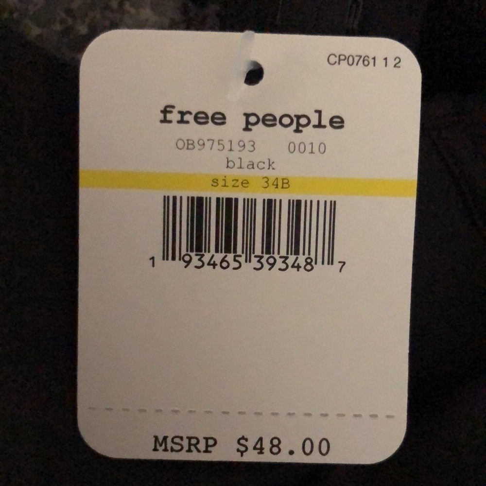 🔥2for$40🔥 FREE PEOPLE ARI UNDERWIRE BLACK BRA - Picture 13 of 13